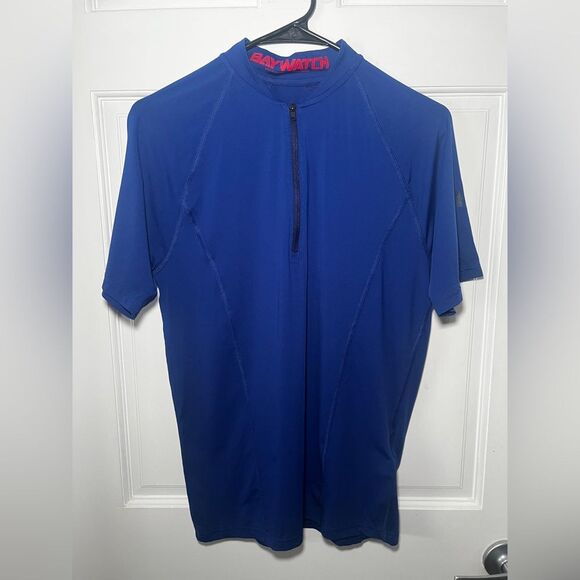 Under Armour Baywatch 1/2 Zip Rashguard Size L Blue - Picture 1 of 7